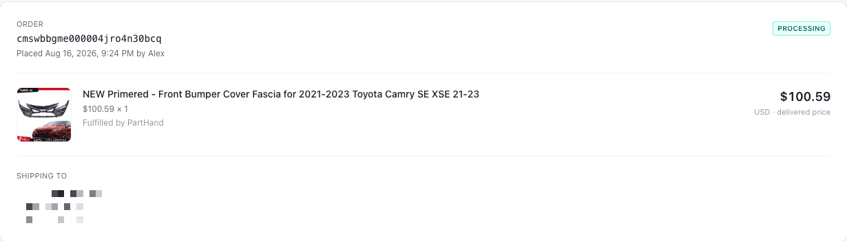 Order and delivery tracking